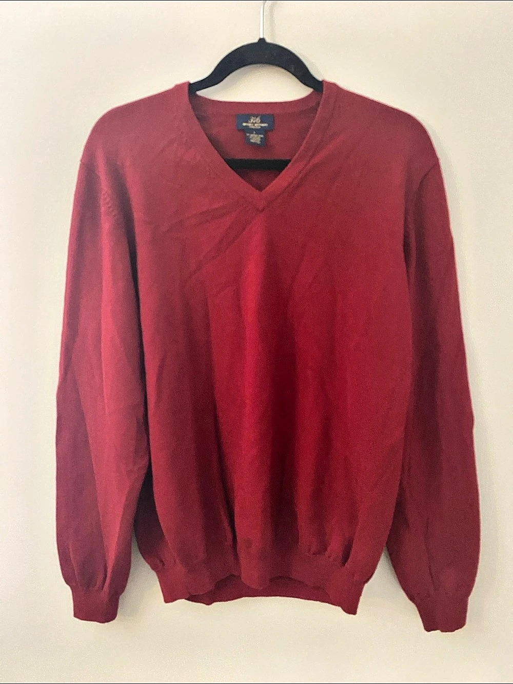 Brooks Brothers Men's Merino Wool V-Neck Sweater Size Large